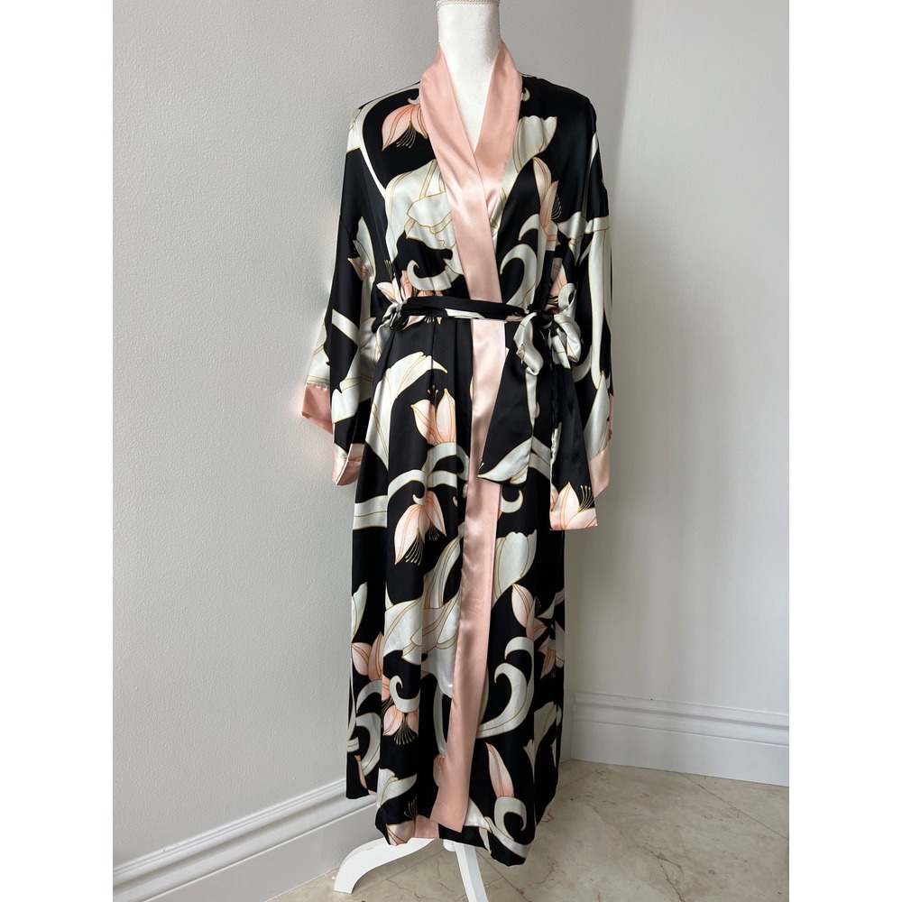 Vintage 80's Natori floral robe "Petite"